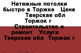 Натяжные потолки быстро в Торжке › Цена ­ 300 - Тверская обл., Торжок г. Строительство и ремонт » Услуги   . Тверская обл.,Торжок г.